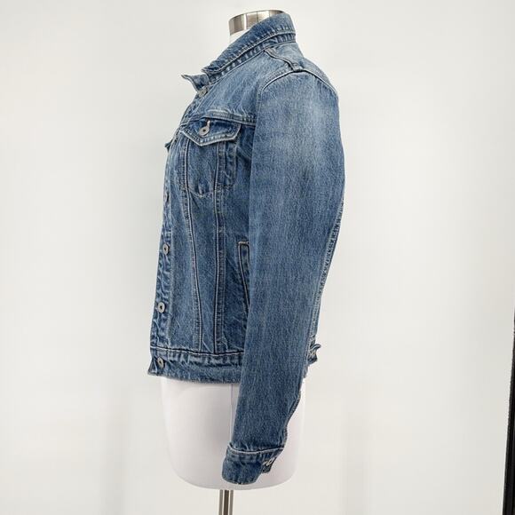 Anthropologie Pilcro Women’s Oversized Denim Jean Trucker Jacket Size XS - Picture 3 of 16